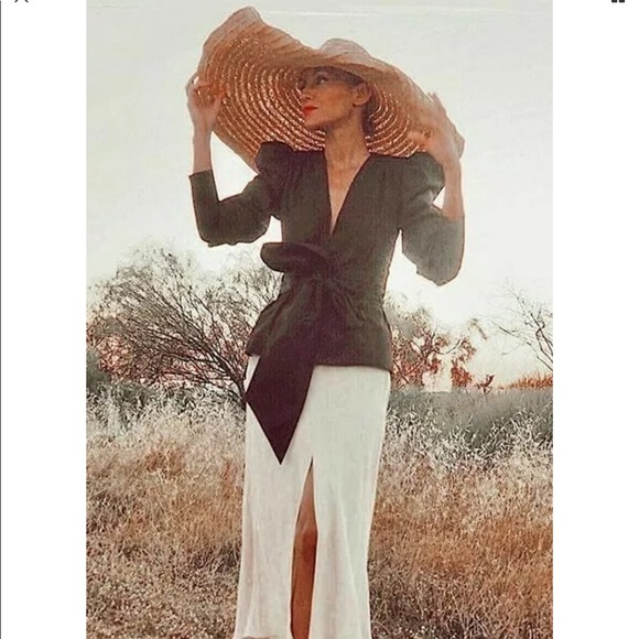 Puff Sleeves Jacket with Bow - Picture 6 of 8